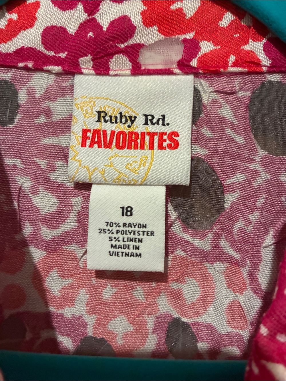 Ruby Rd. Pink & Red Floral Button-Front Jacket - Picture 3 of 4